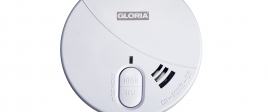 Weißer Rauchmelder der Firma GLORIA, Modell R5
